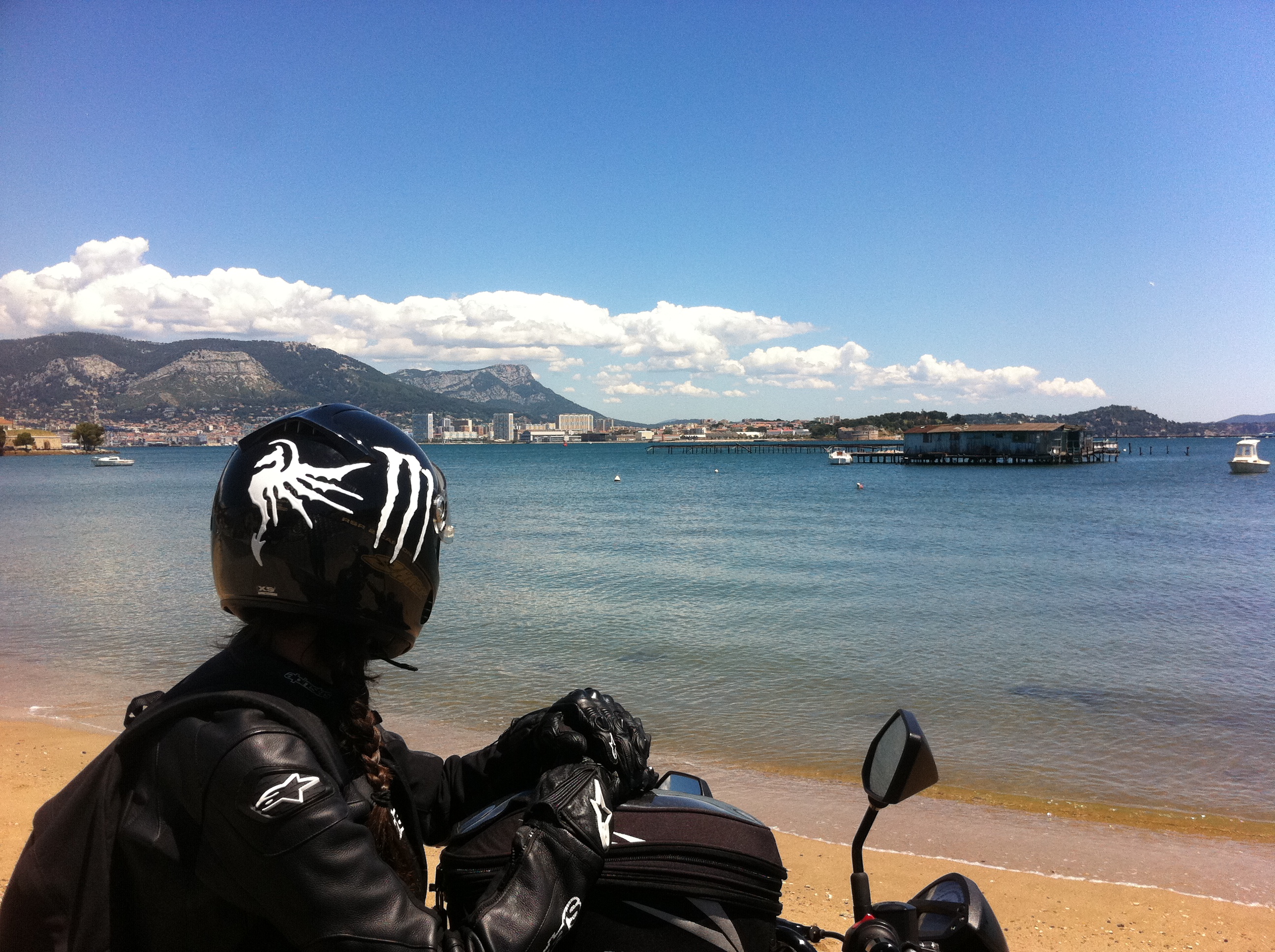 Plage du var, en moto