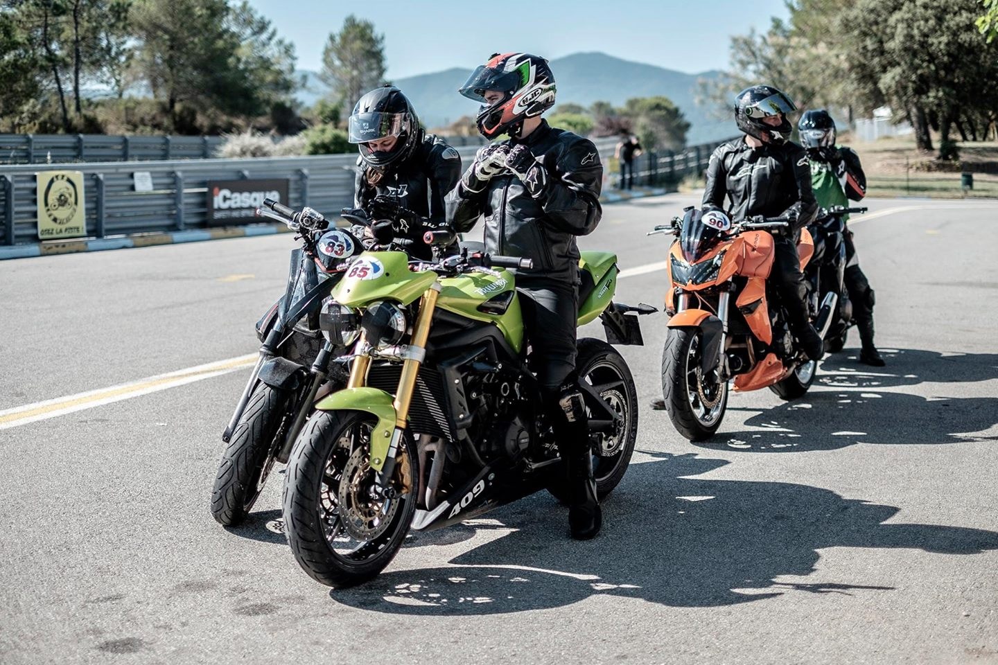 Préparation roulage moto Circuit du Luc